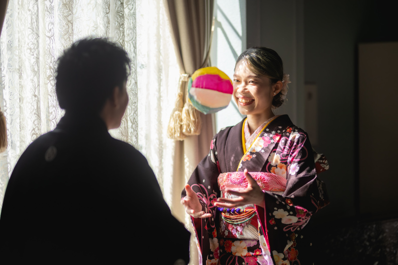 思い出の振袖をまとって