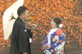 和装スタジオで前撮りフォト