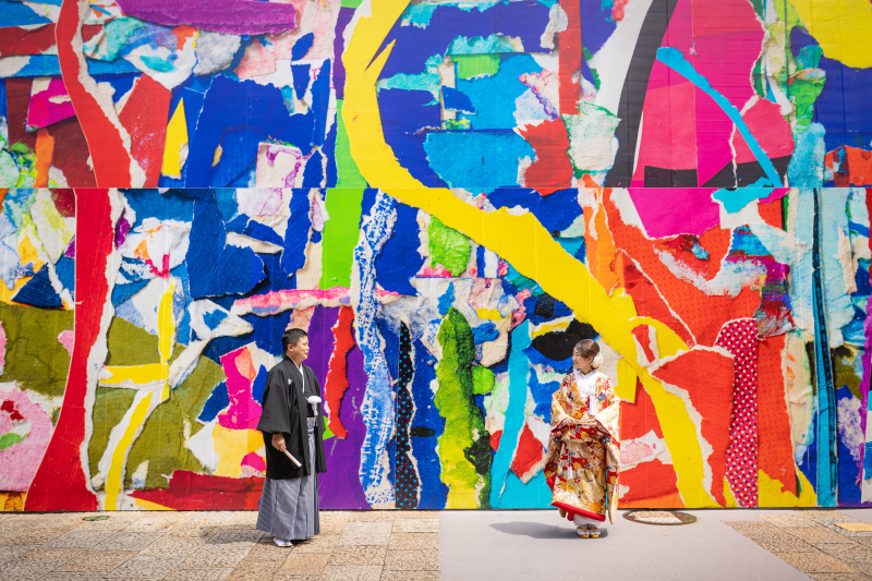 和装で道後温泉周辺ロケーションフォト