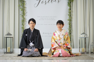 チャペルで和装撮影