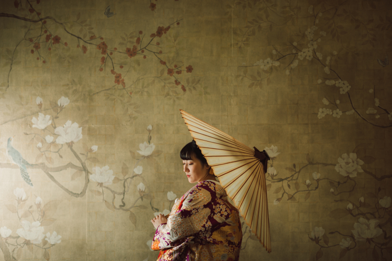 和装でスタジオフォト