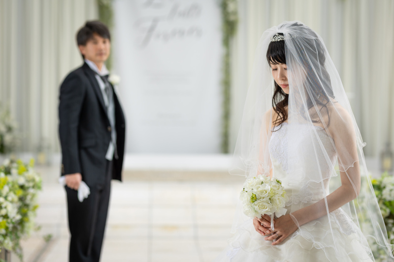 チャペルでウエディングフォト２