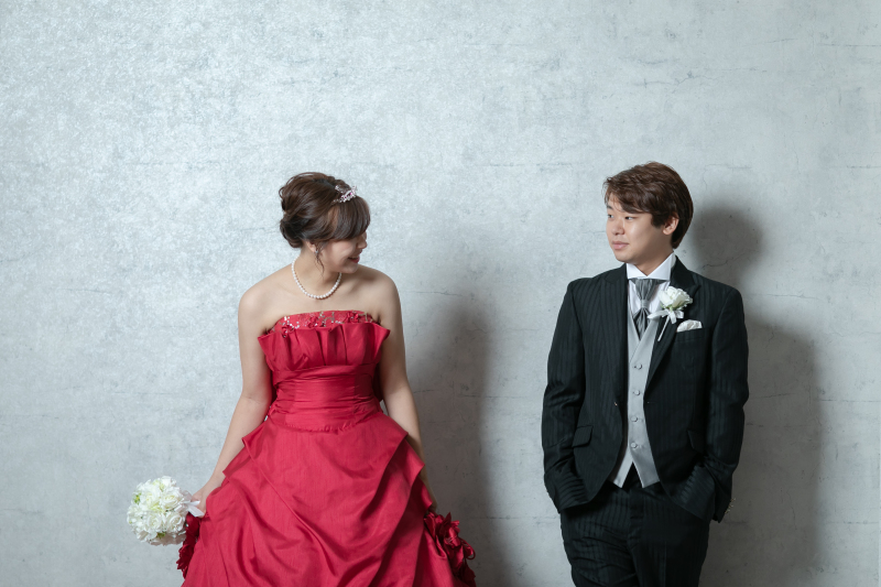 カラードレスでのスタジオフォト