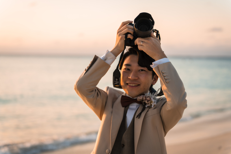 新郎様も撮影後半でだんだんリラックスした表情に♪