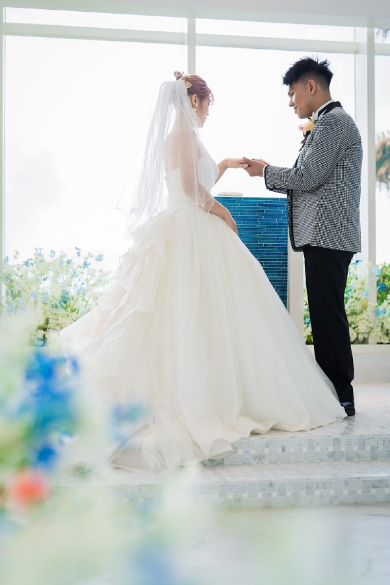 指輪交換ショット