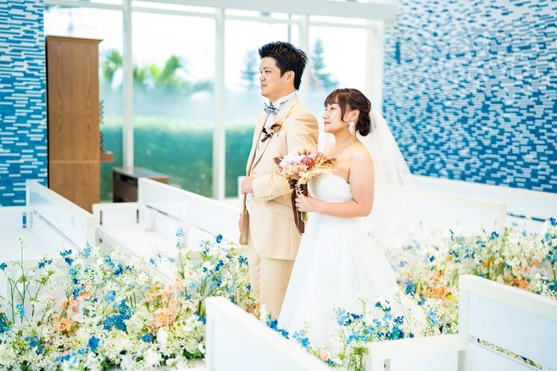 挙式風に入場シーン