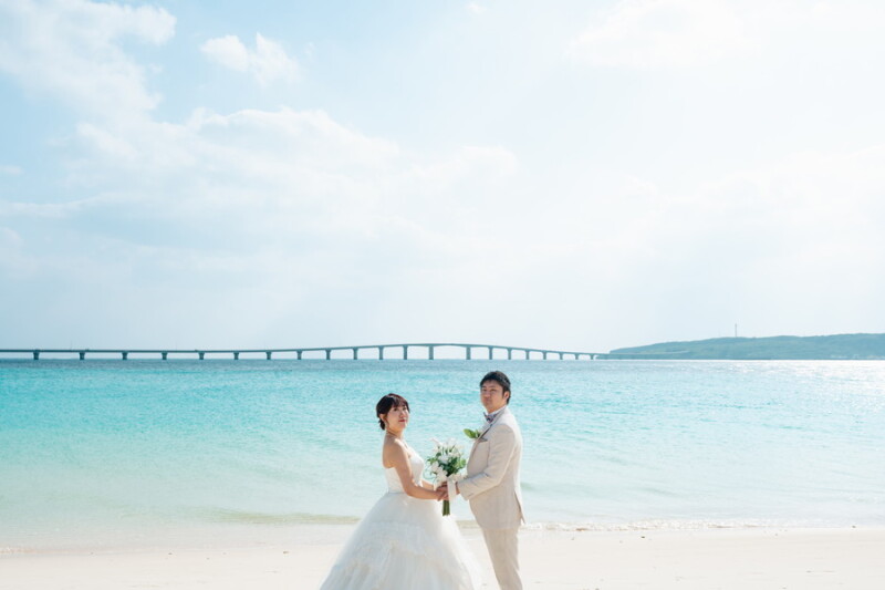 前浜ビーチで宮古島らしいショット