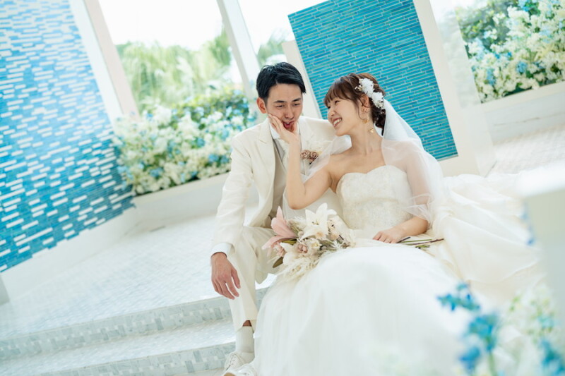 寄り添って笑い合うふたりの時間♡