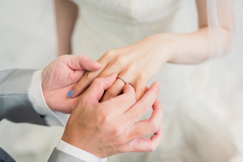 指輪交換シーン