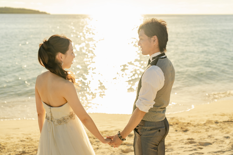 夕陽に照らされてほっこり