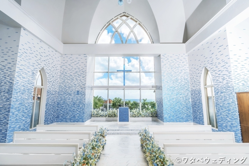 宮古ブルーの"シギラミラージュ ベイサイドチャペル