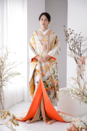 L色打掛030 白地にオレンジカラー