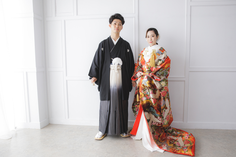 前撮りに和装スタジオ撮影