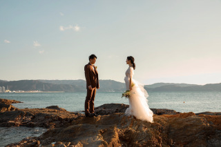 お持ち込みのドレスとブーケも。前撮りはとことんこだわりを。