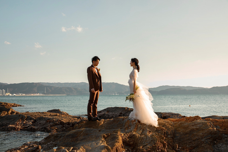 お持ち込みのドレスとブーケも。前撮りはとことんこだわりを。