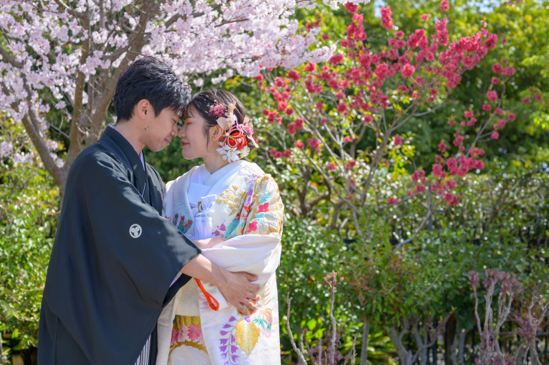 桜と桃の花と一緒に♡