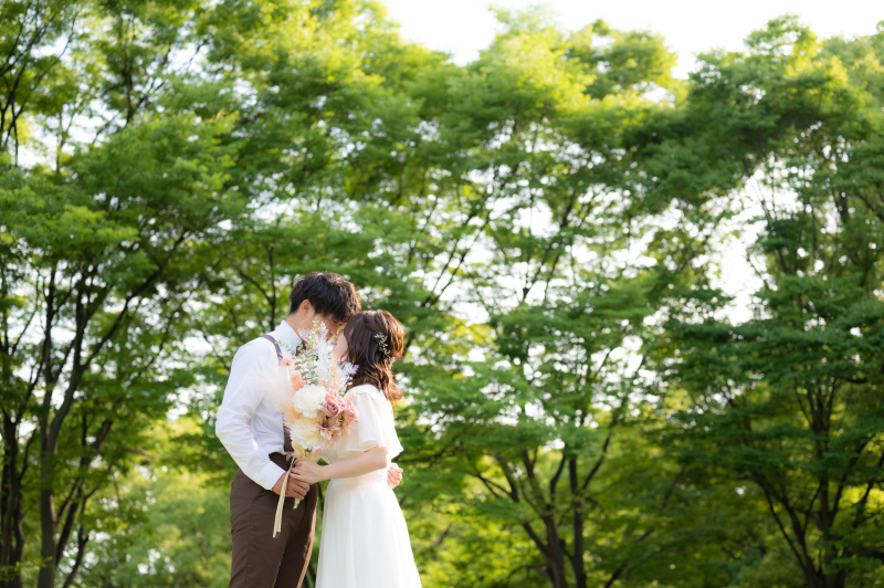 【洋装ロケーションプラン】新緑でナチュラルフォトウェディング♡
