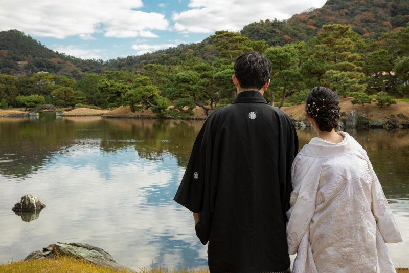 和歌山の名園　とっても綺麗な日本庭園で。