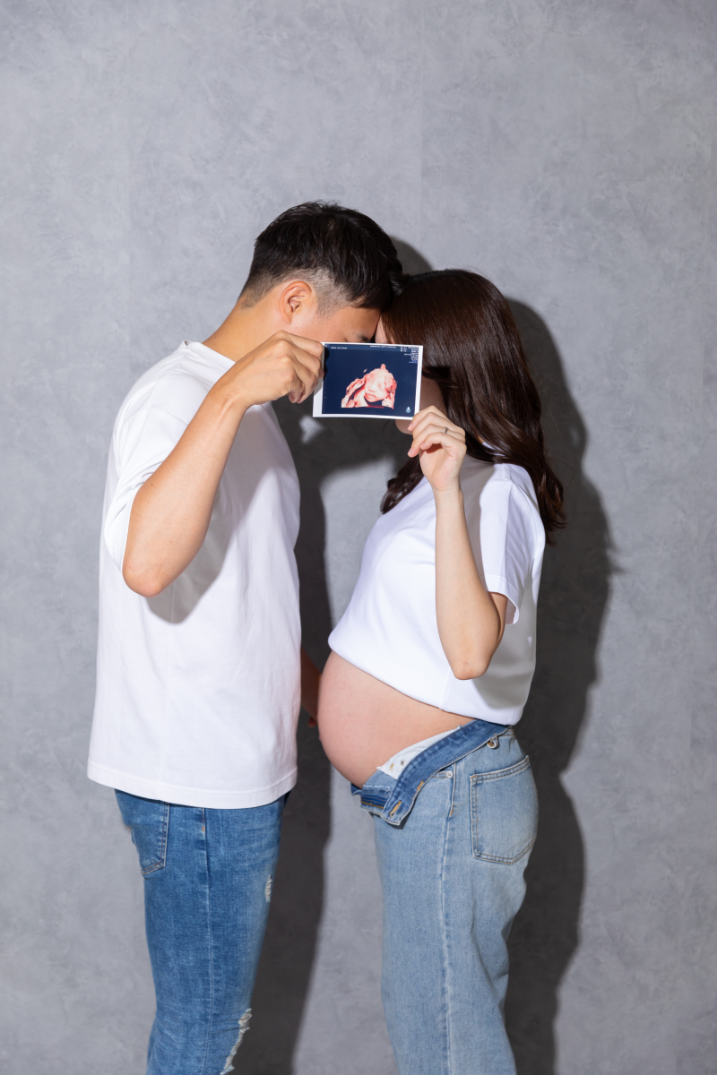 エコー写真でお顔隠し♡