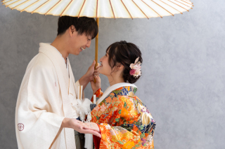 おしゃれな和装前撮りが叶う♪和装2点スタジオプラン！