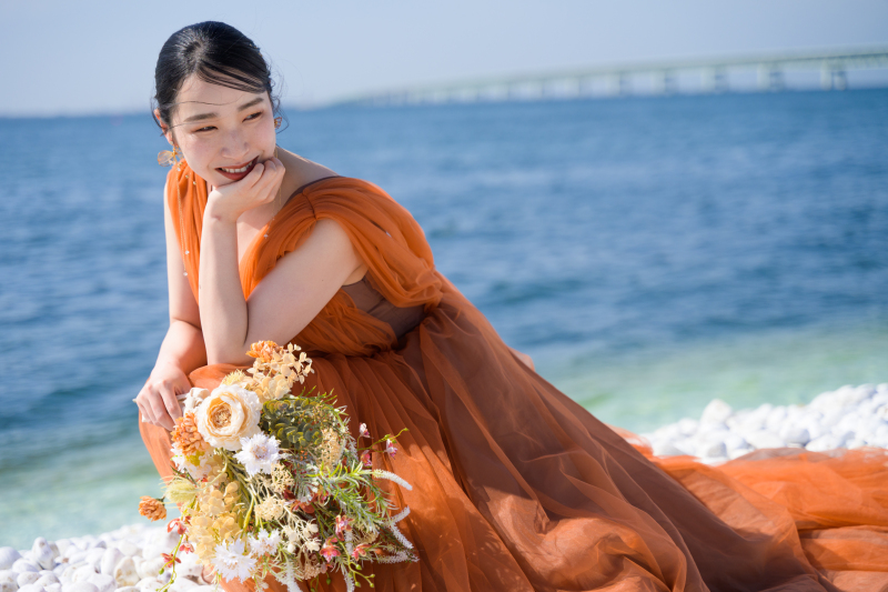 ドレスのお色味もこだわって