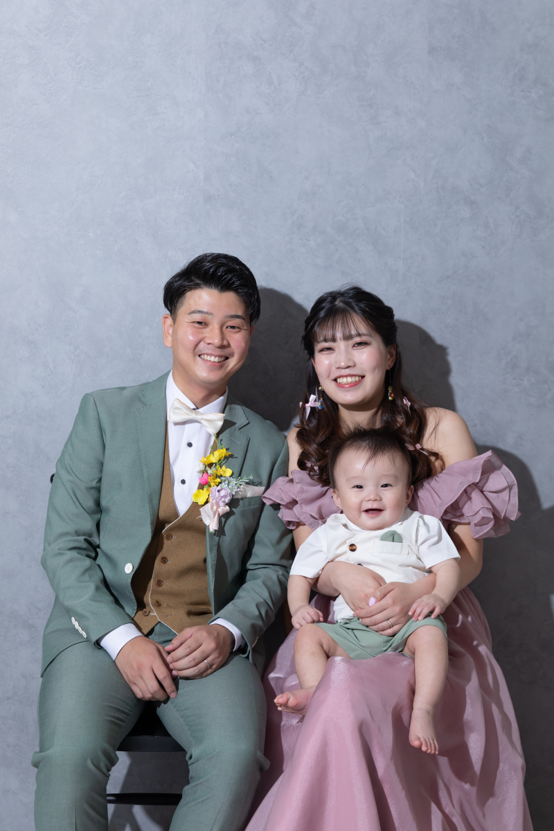 カラードレスラストカットはご家族で