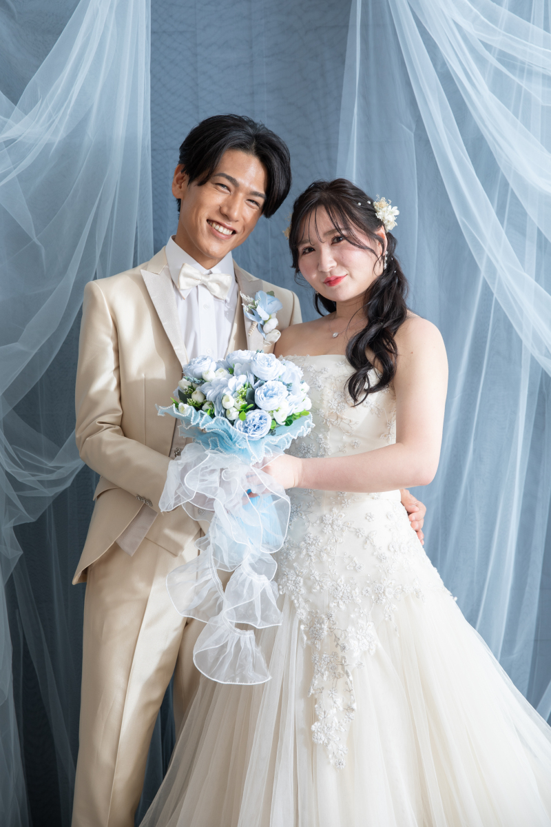 スタジオで洋装撮影からスタート