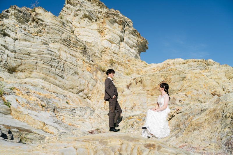 岩場に移動して