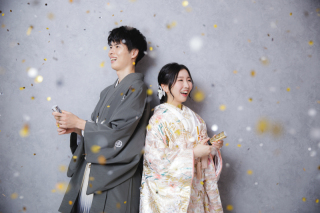 和装で前撮り♪