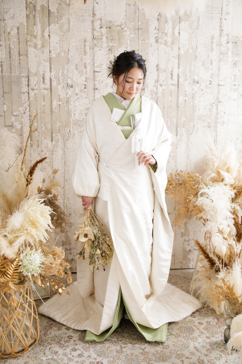 おしゃれな白無垢コーデ♡