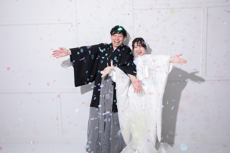 コンフェッティでさらに華やかに◎