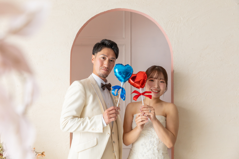 スティックバルーンと一緒に