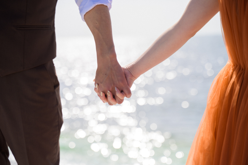 海のキラキラを利用して