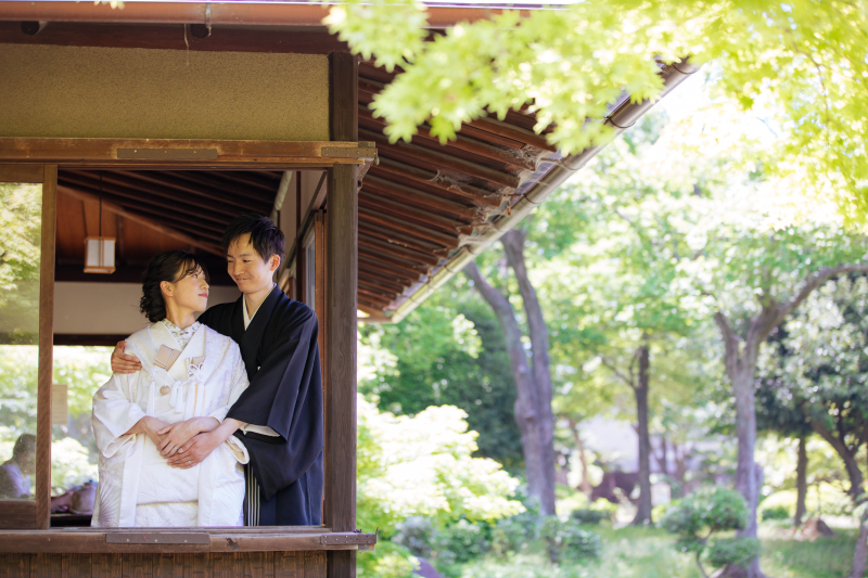 大阪市内の庭園で