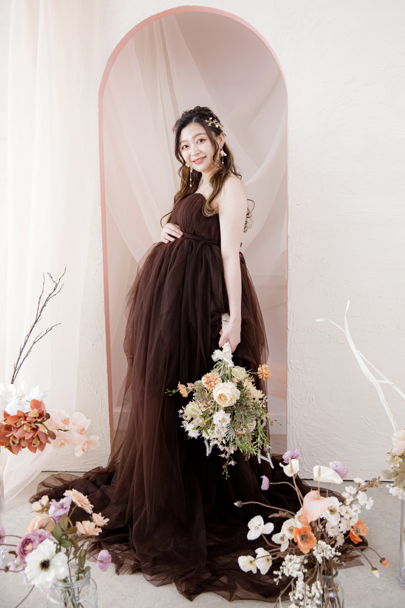 ドレス姿も、マタニティ姿も◎