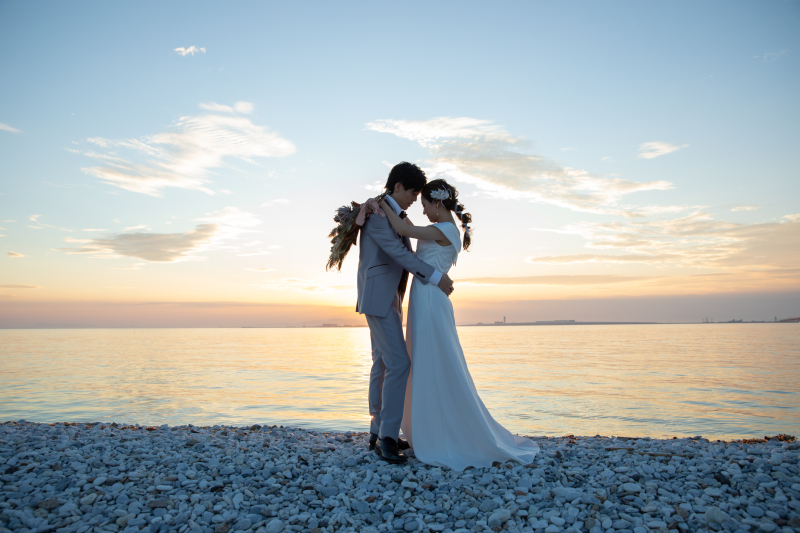 人気のサンセットフォトでロマンティックに。