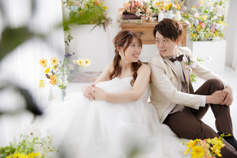 色とりどりのお花たちと♪