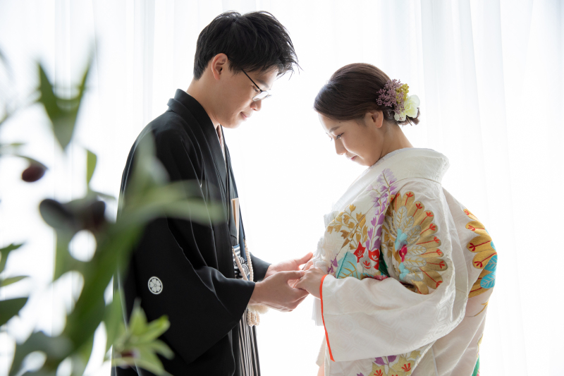 和装はスタジオでゆっくり撮影