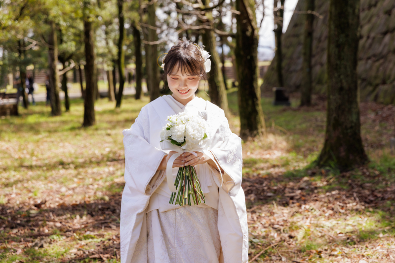 白無垢姿の花嫁様のソロショット