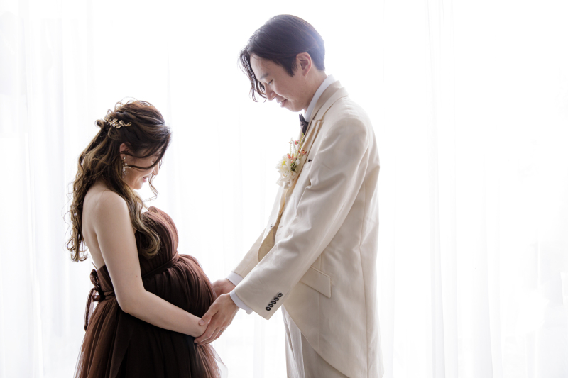 マタニティらしいポーズ