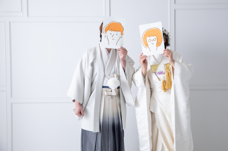 可愛いお二人の似顔絵