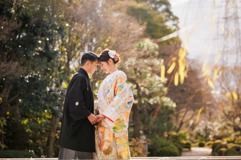 夕日に照らされて