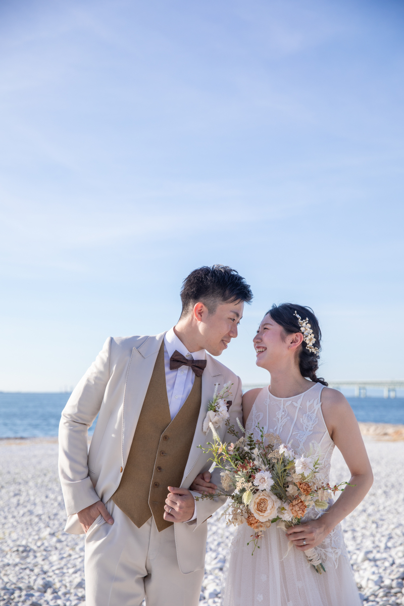 青空の下、撮影スタート♡