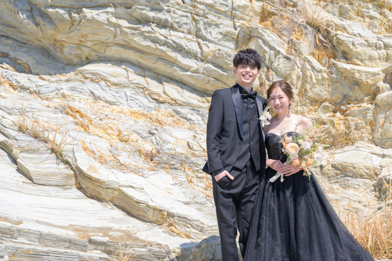 迫力のある岩場で