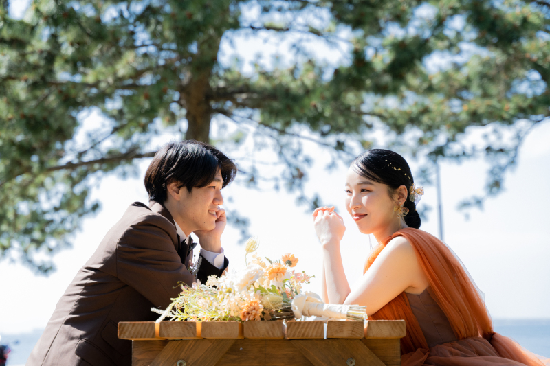 ベンチで一休み