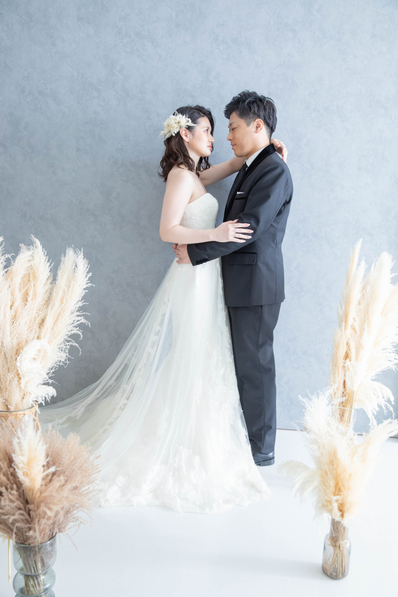 パンパスグラスの中にお二人で！