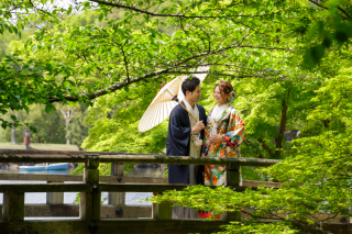 古都と大自然を巡る、和洋フォトウェディング