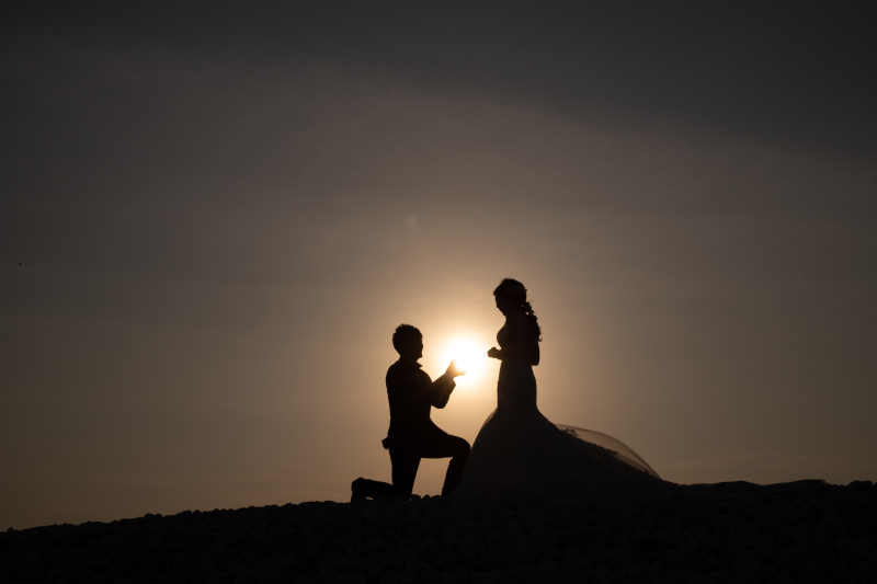 夕日を上手に活用して