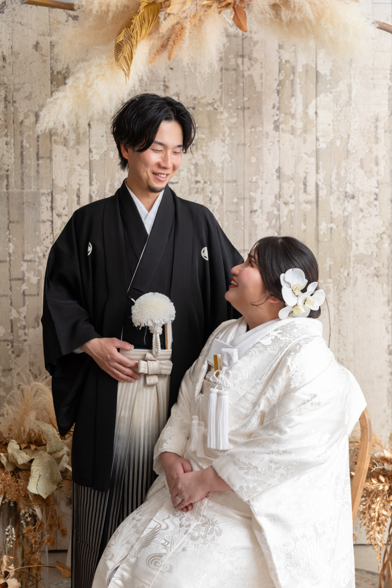 お互いの温もりが感じられる、寄り添いショット