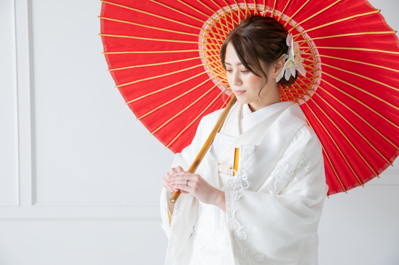 シンプルな写真で花嫁様の美しさが際立つ